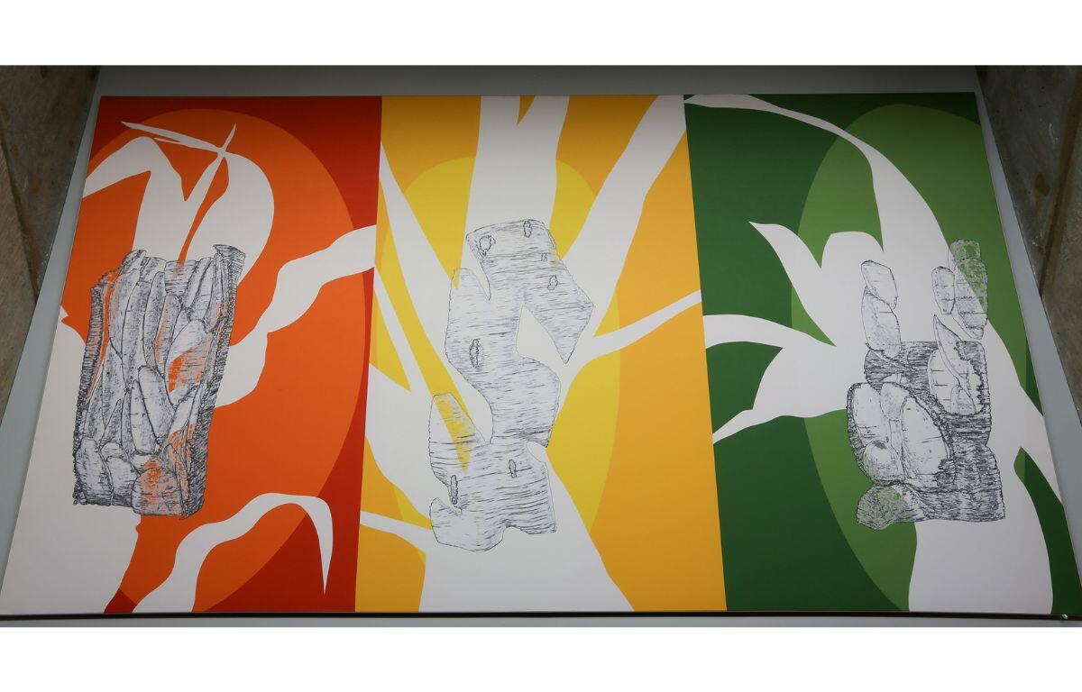 Art installation at State Farm Center.
