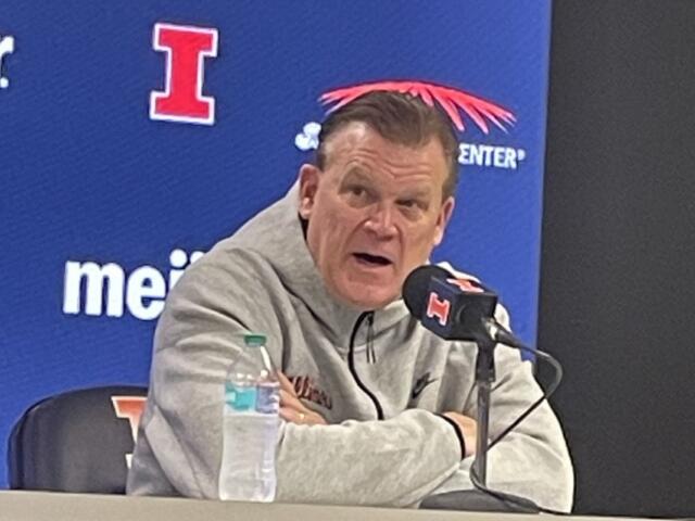 Illinois men's basketball coach Brad Underwood talks about the improvements within the team.