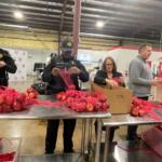 Local law enforcement spent the day repacking food for the Eastern Illinois Foodbank