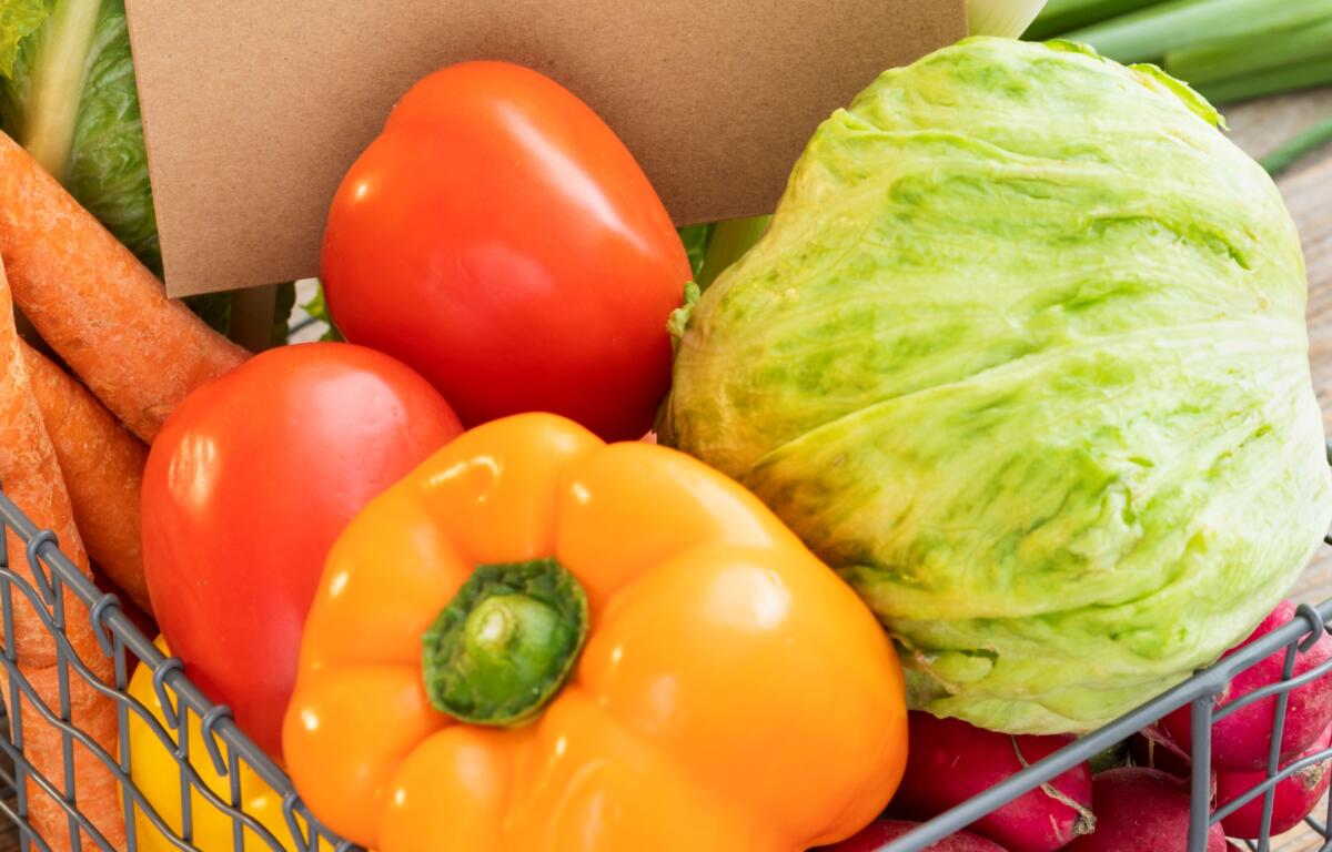 Basket of fresh vegitables