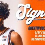 Promotional basketball poster: young player in a white jersey on the left with an orange background and the word 'Tagged' on the right.